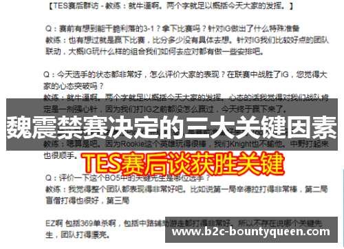 魏震禁赛决定的三大关键因素